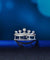 Solid 925 Sterling Silver Ring Crown Shape Simulated Diamond for Lady Trendy Stylish Jewelry-Bijoux Pour Elle