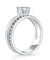 Solid 925 Sterling Silver Ring Fashion Party Jewelry Simulated Diamond-Bijoux Pour Elle