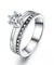 Solid 925 Sterling Silver Ring Fashion Party Jewelry Simulated Diamond-Bijoux Pour Elle