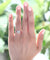 Solitaire Engagement Sterling 925 Silver Ring 1 Carat Princess Simulated Diamond-Bijoux Pour Elle