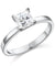 Solitaire Engagement Sterling 925 Silver Ring 1 Carat Princess Simulated Diamond-Bijoux Pour Elle