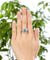 Sterling 925 Silver Bridal Wedding Engagement Ring Set 2 Carat Pear Fancy Blue Simulated Diamond Jewelry-Bijoux Pour Elle