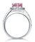 Sterling 925 Silver Wedding Engagement Ring Pear Fancy Pink Created Simulated Jewelry-Bijoux Pour Elle