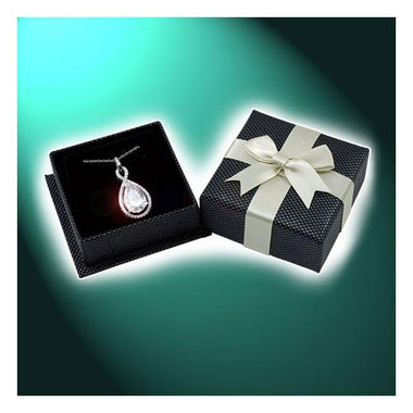 Tear Drop 1 Carat Round Cut Simulated Diamond Bridal 925 Sterling Silver Pendant Necklace-Bijoux Pour Elle