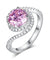 Twist Curl 925 Sterling Silver Wedding Engagement Ring 2 Ct Fancy Pink Simulated Diamond Promise Anniversary-Bijoux Pour Elle