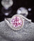 Twist Curl 925 Sterling Silver Wedding Engagement Ring 2 Ct Fancy Pink Simulated Diamond Promise Anniversary-Bijoux Pour Elle