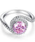 Twist Curl 925 Sterling Silver Wedding Engagement Ring 2 Ct Fancy Pink Simulated Diamond Promise Anniversary-Bijoux Pour Elle
