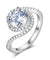Twist Curl 925 Sterling Silver Wedding Engagement Ring 2 Ct Simulated Diamond-Bijoux Pour Elle