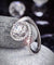 Twist Curl 925 Sterling Silver Wedding Engagement Ring 2 Ct Simulated Diamond-Bijoux Pour Elle