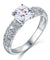 Vintage Style 1 Carat Simulated Diamond 925 Sterling Silver Bridal Wedding Engagement Ring Jewelry-Bijoux Pour Elle