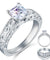 Vintage Style 1 Carat Simulated Diamond 925 Sterling Silver Wedding Engagement Ring-Bijoux Pour Elle