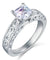 Vintage Style 1 Carat Simulated Diamond 925 Sterling Silver Wedding Engagement Ring-Bijoux Pour Elle