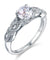 Vintage Style 1 Ct Simulated Diamond 925 Sterling Silver Bridal Wedding Engagement Ring-Bijoux Pour Elle