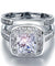 Vintage Style 2 Carat Simulated Diamond Sterling 925 Silver 2-Pc Bridal Wedding Engagement Ring Set-Bijoux Pour Elle
