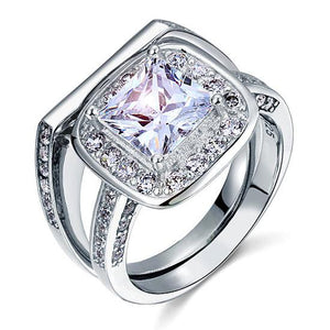 Vintage Style 2 Carat Simulated Diamond Sterling 925 Silver 2-Pc Bridal Wedding Engagement Ring Set-Bijoux Pour Elle
