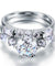 Vintage Style 2 Carat Simulated Diamond Sterling 925 Silver 2-Pc Wedding Engagement Ring Set-Bijoux Pour Elle