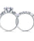Vintage Style 2 Carat Simulated Diamond Sterling 925 Silver 2-Pc Wedding Engagement Ring Set-Bijoux Pour Elle