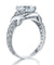 Vintage Style Art Deco 925 Sterling Silver Ring Promise Engagement Simulated Diamond-Bijoux Pour Elle