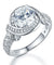 Vintage Style Art Deco 925 Sterling Silver Ring Promise Engagement Simulated Diamond-Bijoux Pour Elle