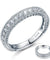 Vintage Style Art Deco Simulated Diamond Sterling 925 Silver Band Wedding Eternity Ring-Bijoux Pour Elle