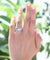 Vintage Style Victorian Art Deco 1 Carat Simulated Diamond Sterling 925 Silver 2-Pc Wedding Engagement Ring Set-Bijoux Pour Elle