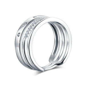 Wedding Band Anniversary Solid 925 Sterling Silver Ring Jewelry-Bijoux Pour Elle